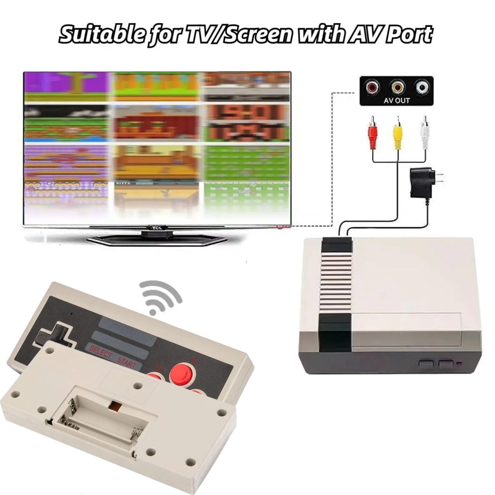 Retro Game Console,Classic Mini Edition Games Console,AV and HDMI Output Hand…