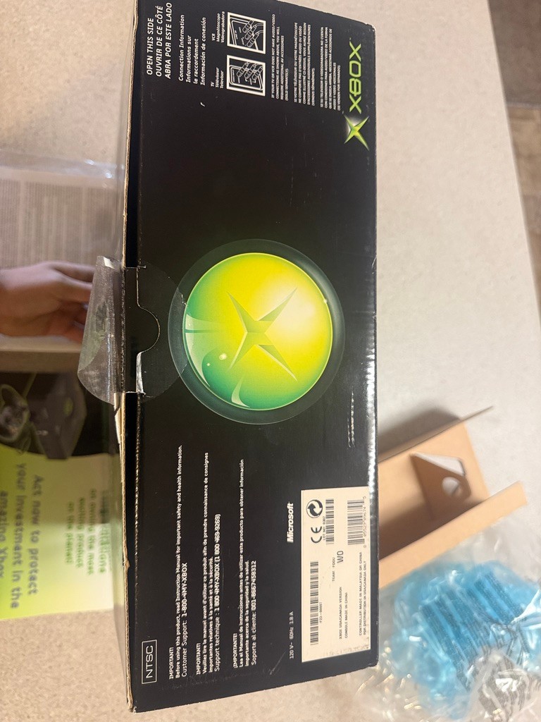 Original Xbox Launch USA Edition Console Box Only + STYROFOAM, PAPERWORK. MINTY