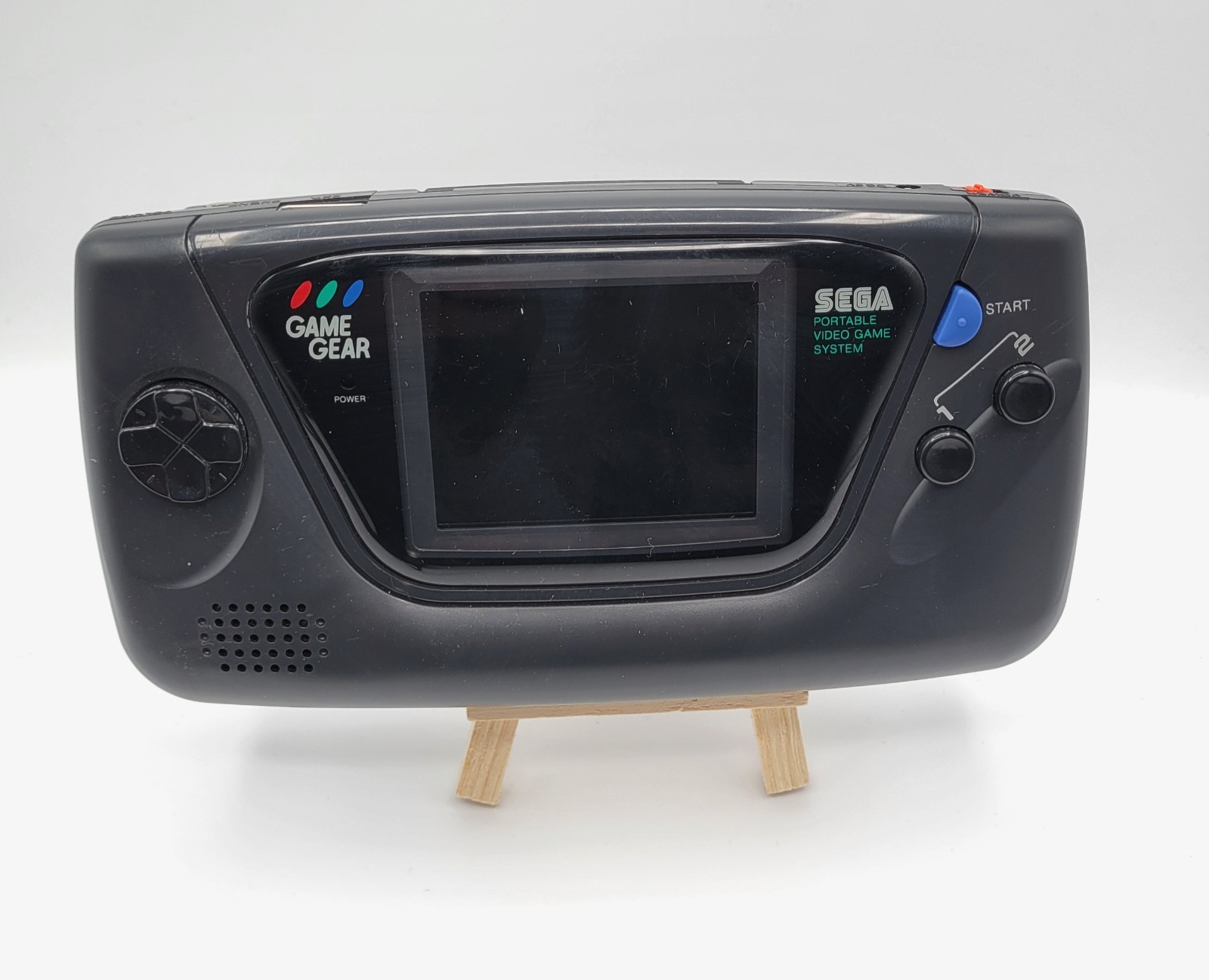 Sega Game Gear Console with Powerback Adapter and Sonic Game Tested Working