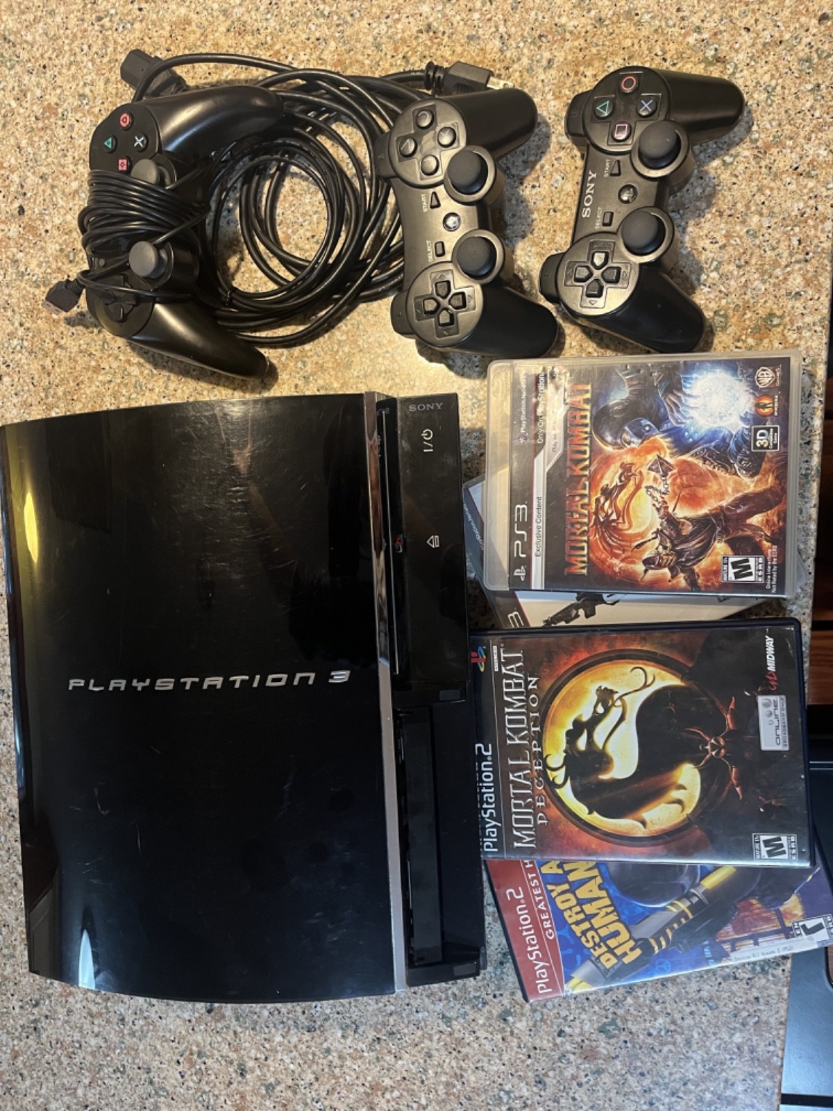 Sony PS3 CECHA01 (PS1,2 Compatible) Bundle + 3 controllers + 4 games. Tested.