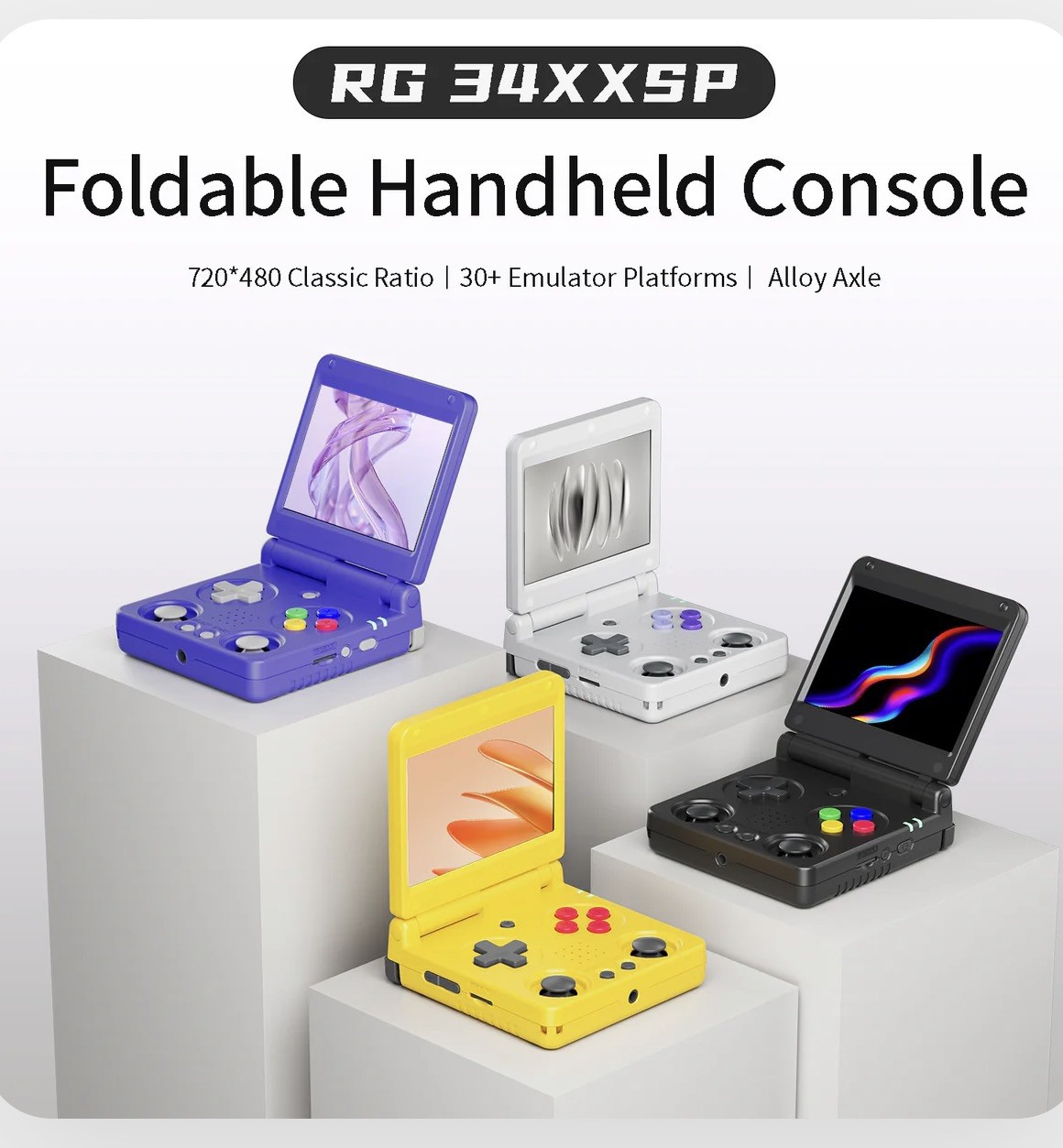 BRAND NEW Anbernic RG 34XXSP Gaming Handheld GRAY, 64GB (ships from USA)