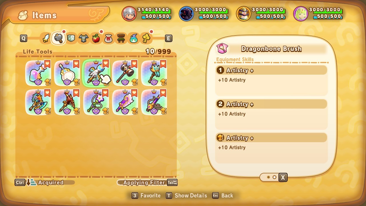 🛠️ Legendary Life Tools Set (All 9) – Fast Delivery – Fantasy Life i