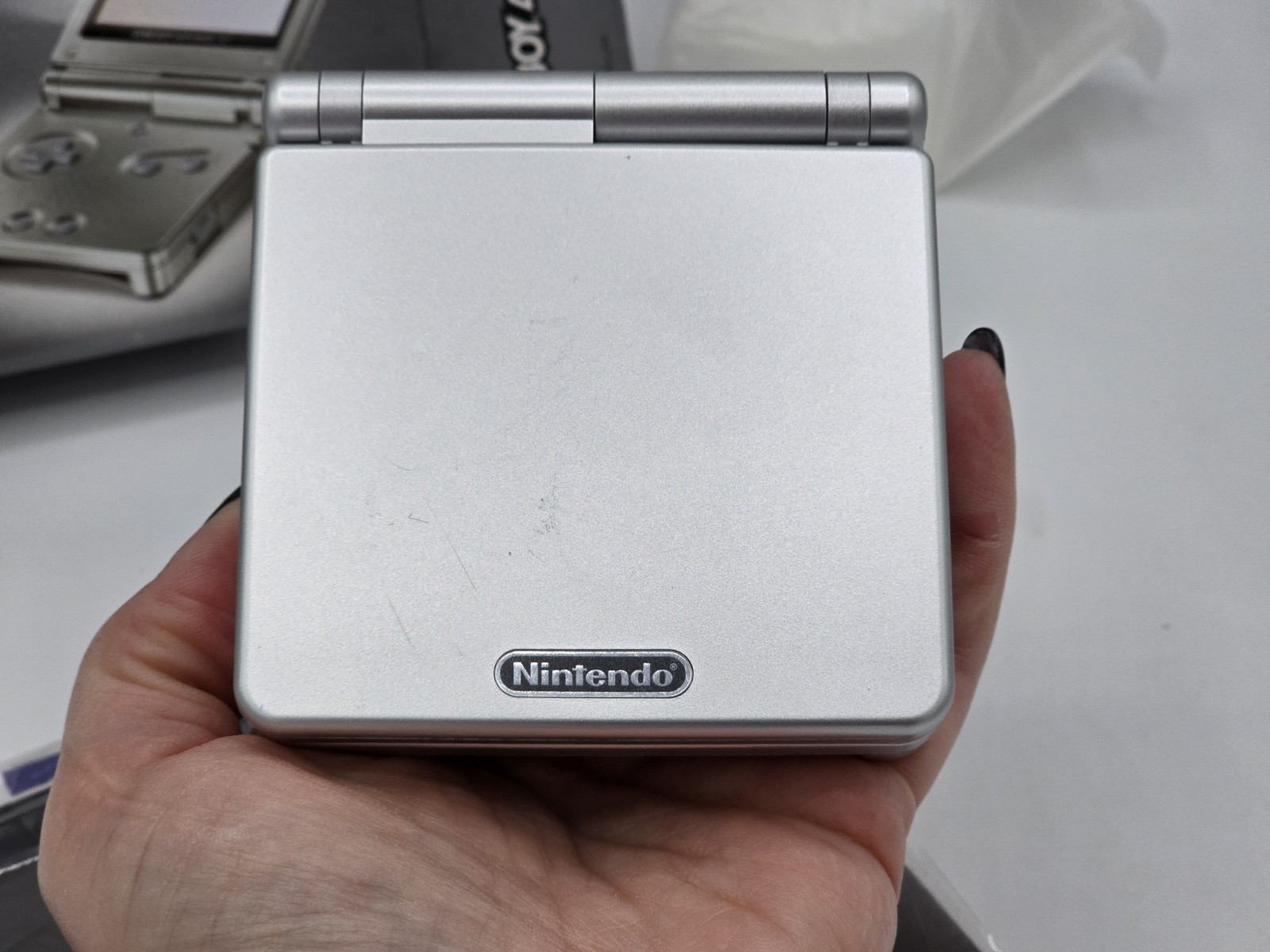 Nintendo GameBoy Advance SP System – Platinum Complete CIB CLEAN! *CCGHouse* VD