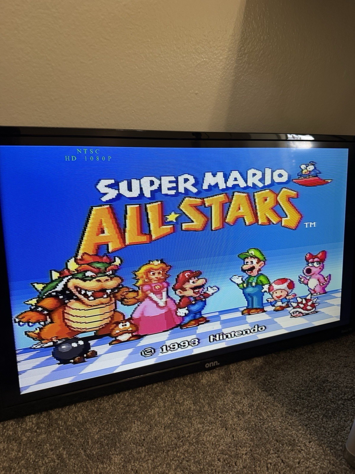 Nintendo SNES Console w/ Super Mario All-Stars Tested No Controllers