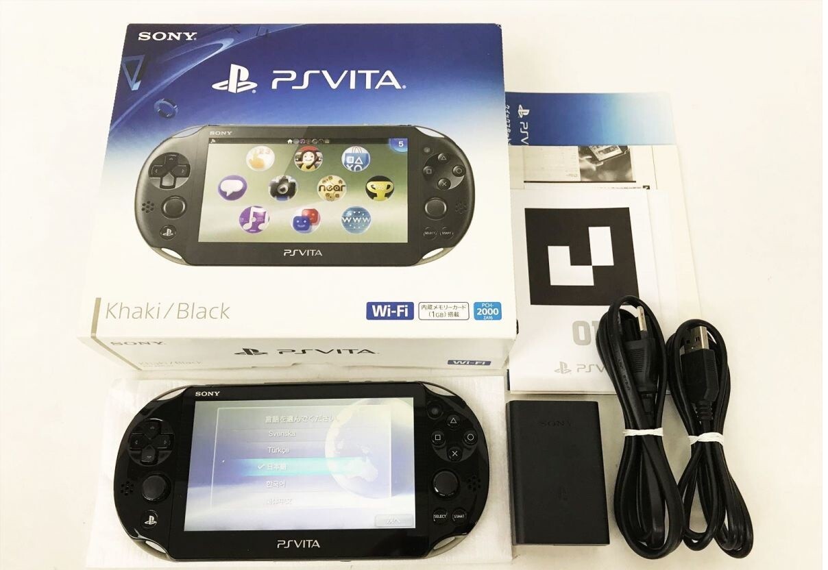 PlayStation Slim Vita Wi-Fi Khaki / Black PCH-2000ZA16 Sony Game Console