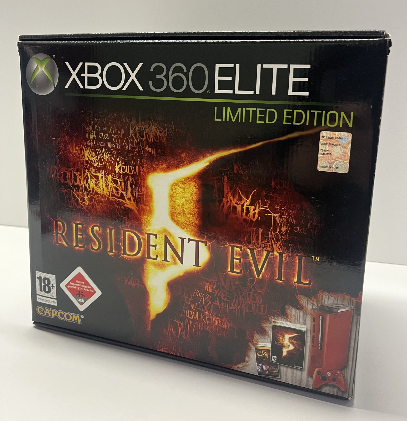 MICROSOFT XBOX 360 ELITE RESIDENT EVIL 5 EDITION 120GB RED CONSOLE NEW SEALED