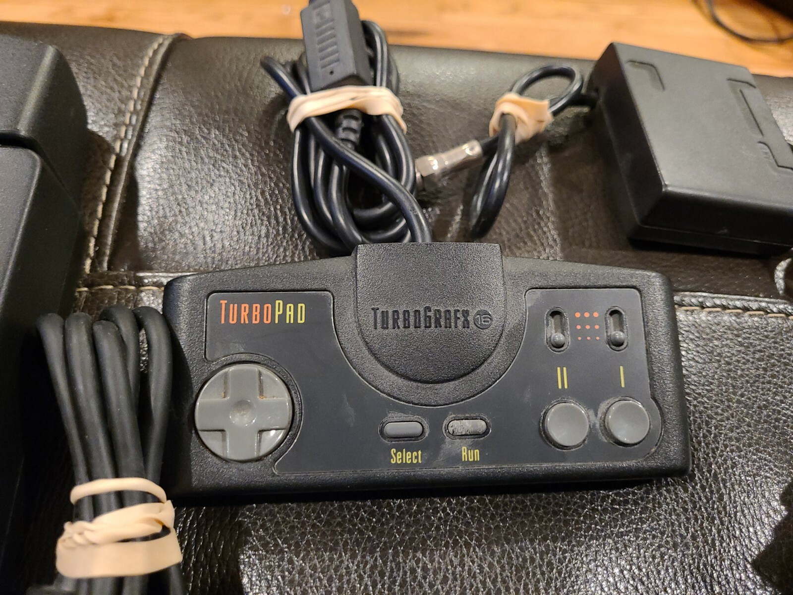Turbografx 16 Console w/ 2 Controllers, TurboTap, Falcon Game & Cords – Works!