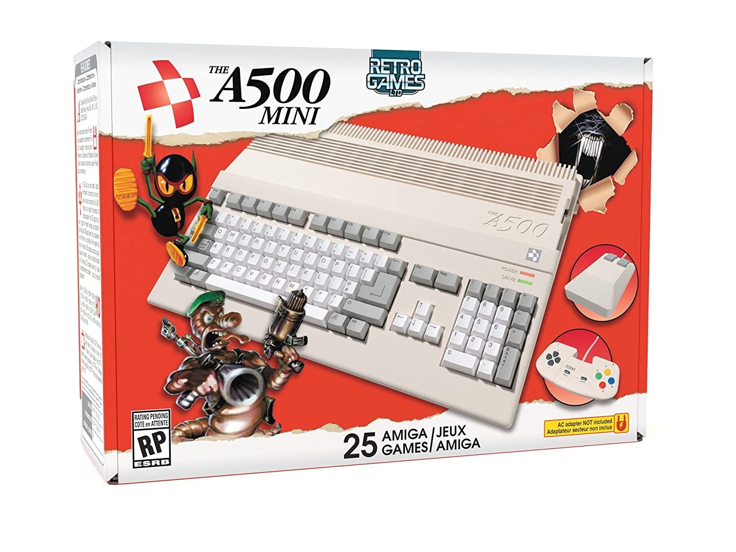 Amiga 500 The A500 Mini 25 Retro Games HDMI Console – New Modern Edition