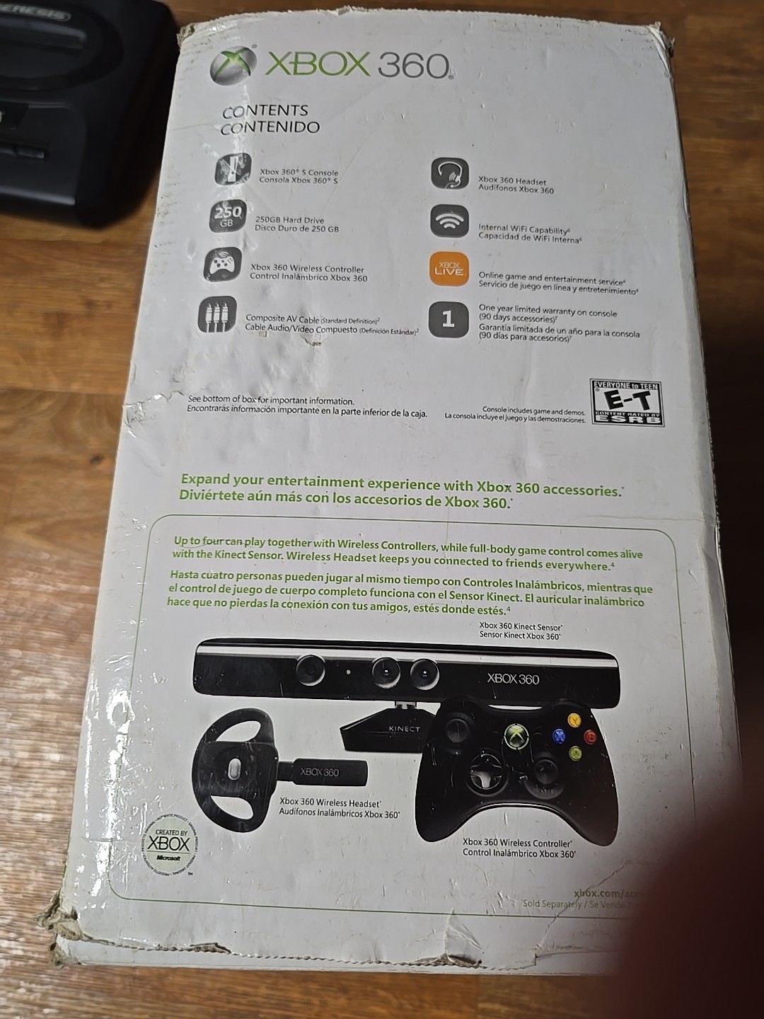 Microsoft Xbox 360 Black Console — 250 GB — With Box – Third Party Controller