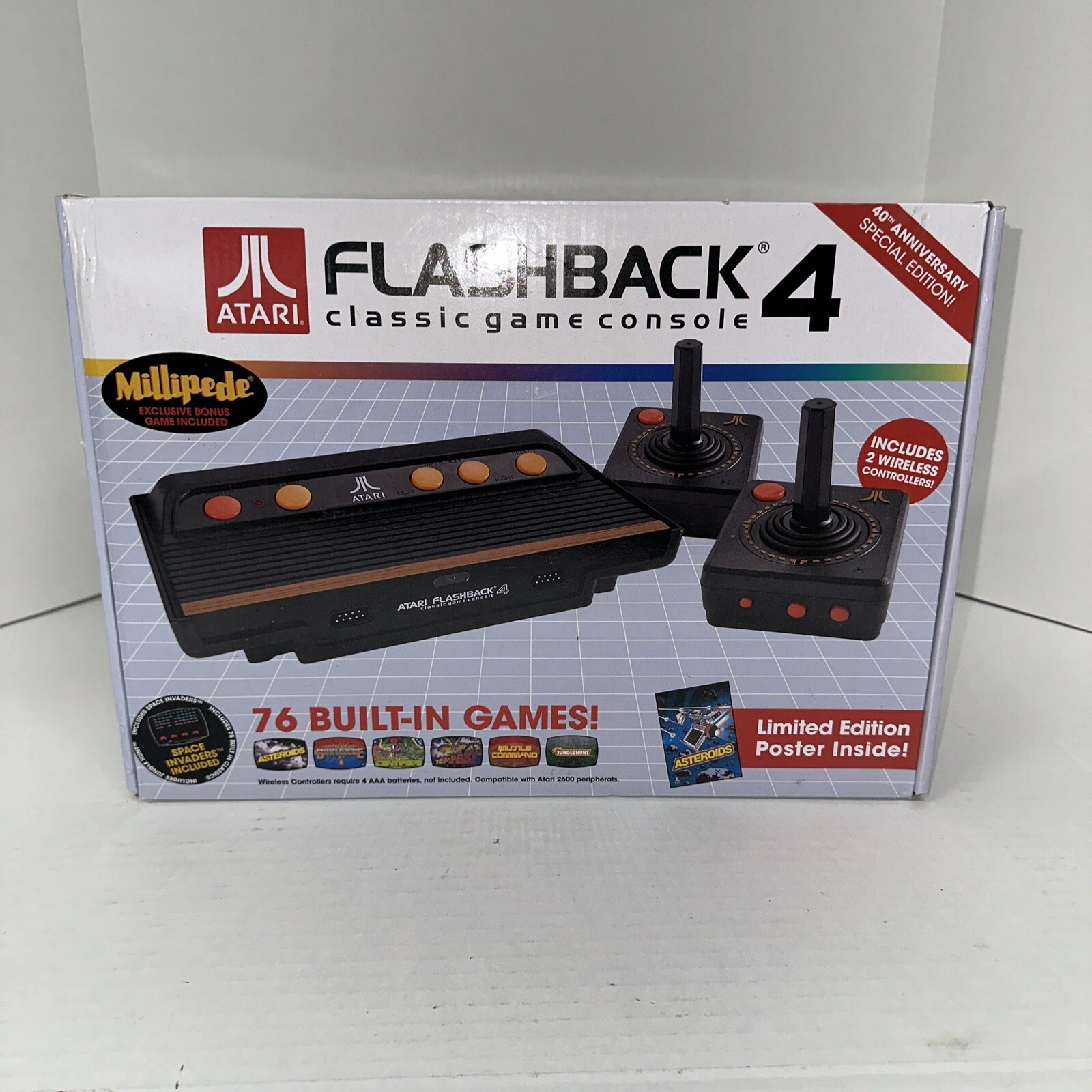 ATARI Flashback 4 Classic Video Game Console 76 Built-in Games w/ Millipede