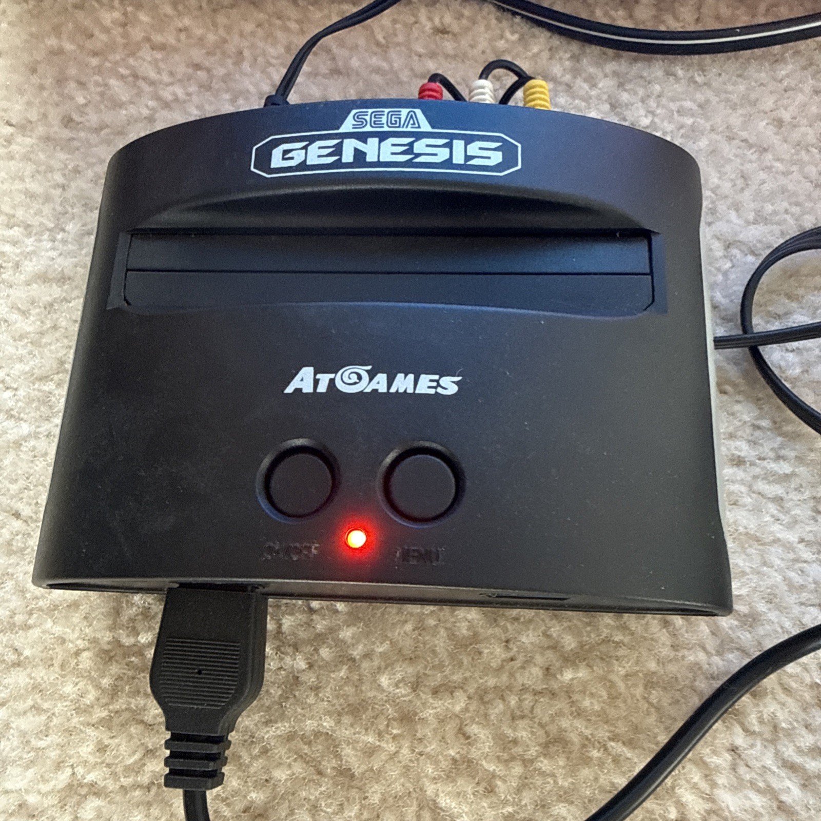 Sega Genesis AtGames Console 1 Controller Manual AC Adapter Original Box Tested