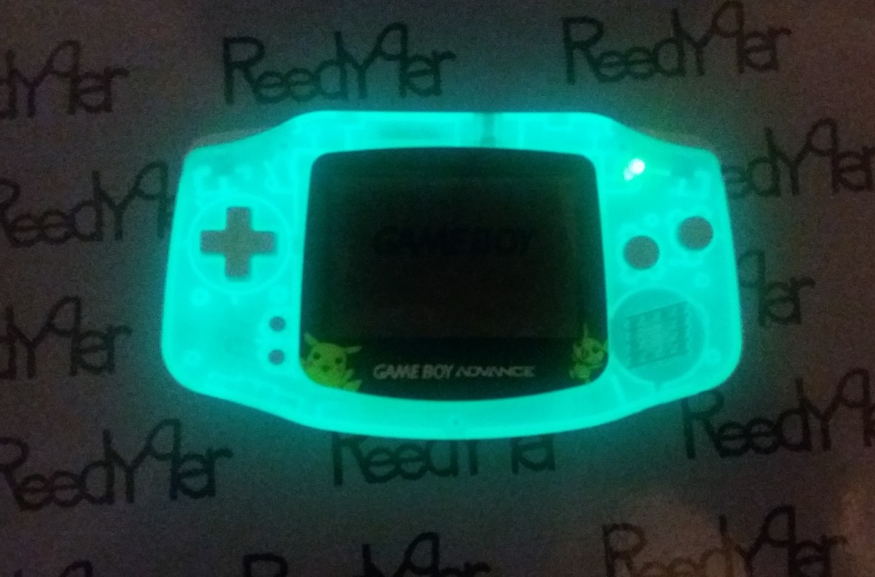 *MINT* Glow in the Dark Nintendo GameBoy Advance Pokemon System GBA Game boy