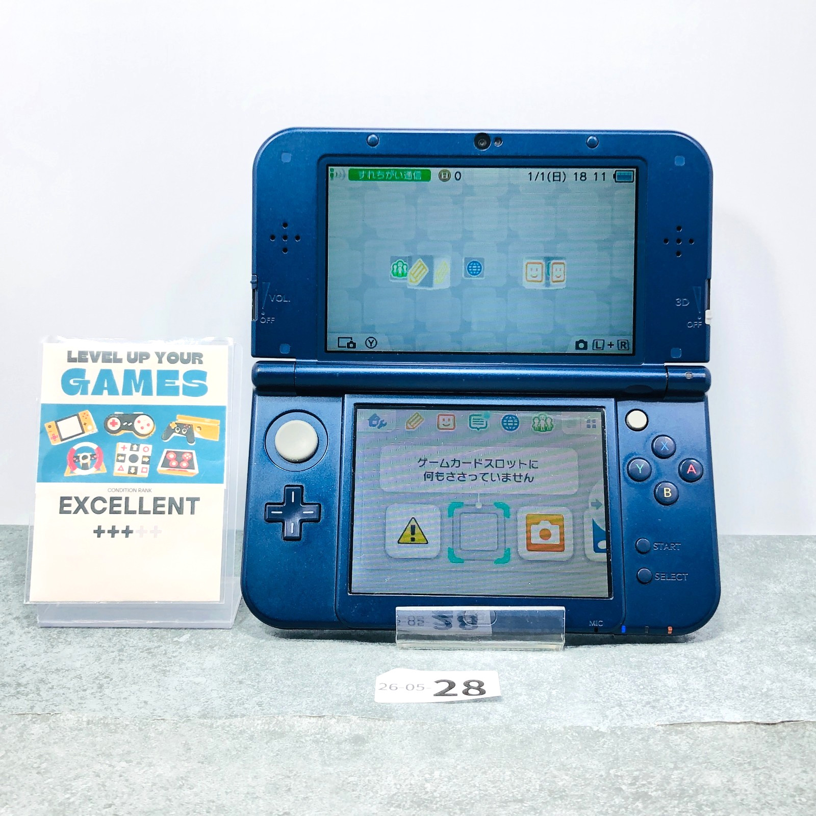 [Top IPS / EX+3] New Nintendo 3DS LL XL Metallic Blue NTSC-J RED-001 26-05-28
