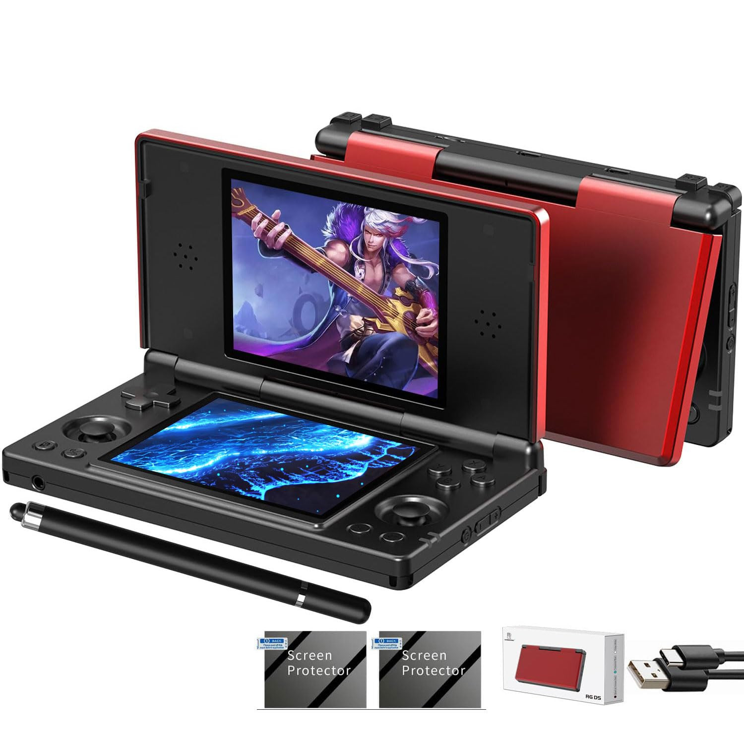 RG DS Foldable Handheld Game Console RK3568 Anbernic RG DS Android 14 System Two