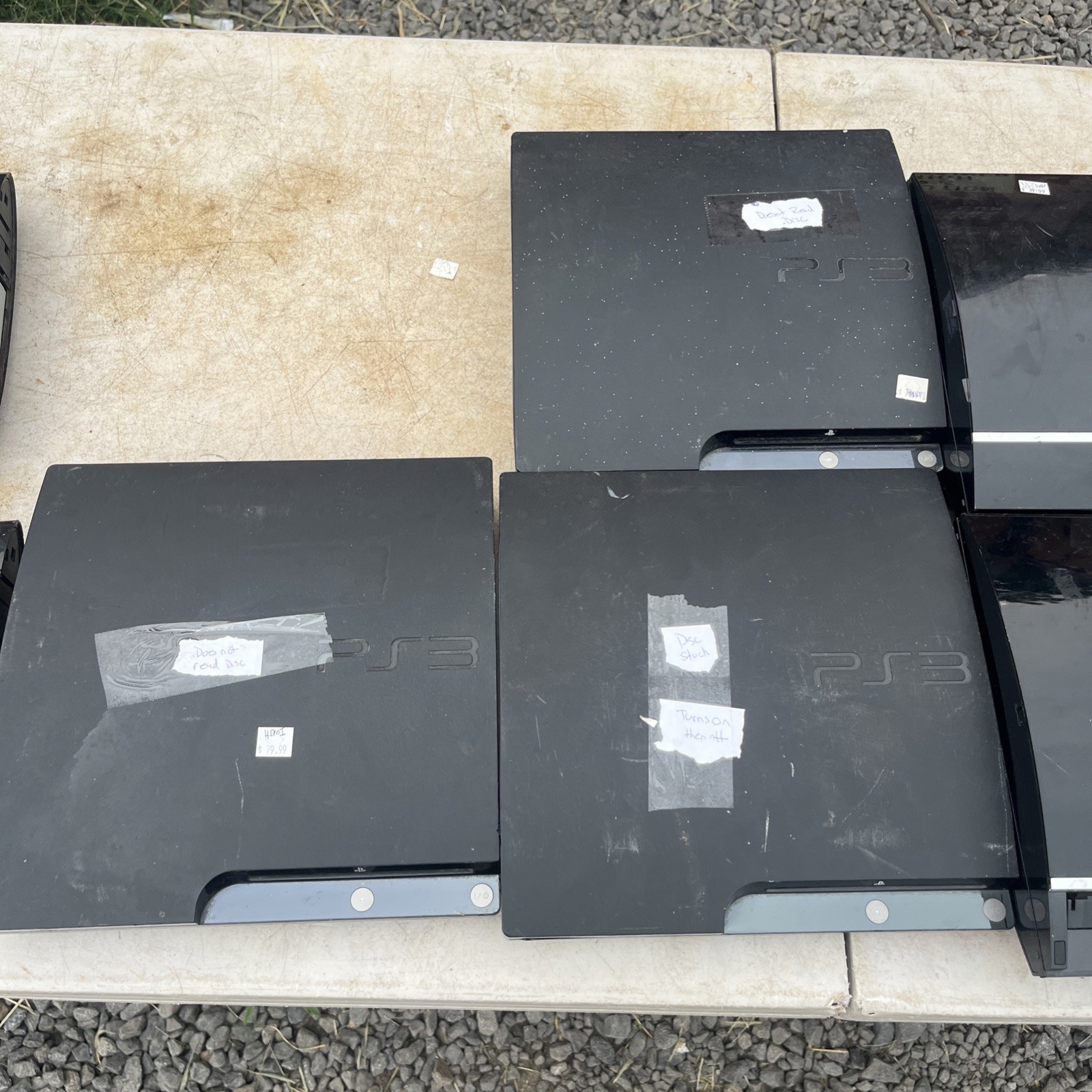 (7)Sony PlayStation3’s PS3 Slim , And Fat PS3 FOR PARTS OR REPAIR ONLY