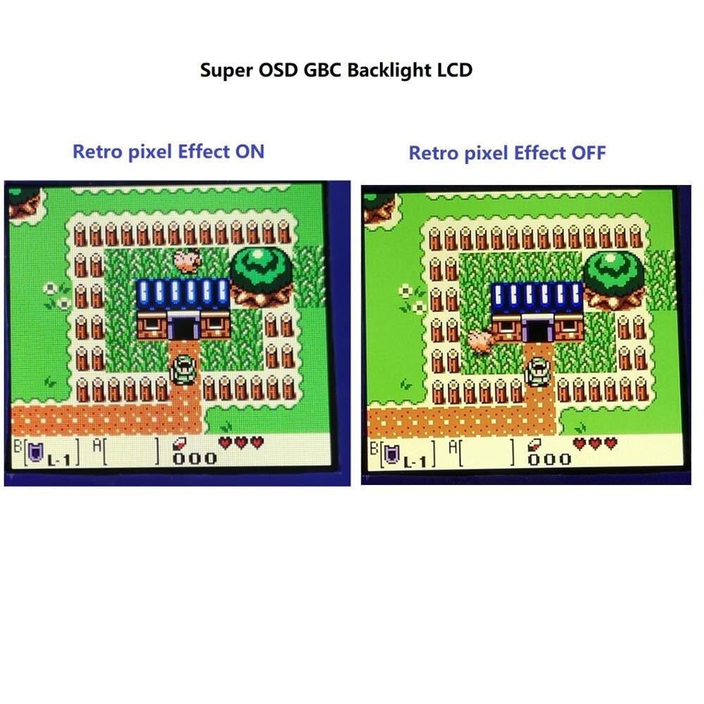 GameBoy Color Q5 XL IPS Backlight Kit with OSD + Pre Trimmed Shell Game Boy GBC