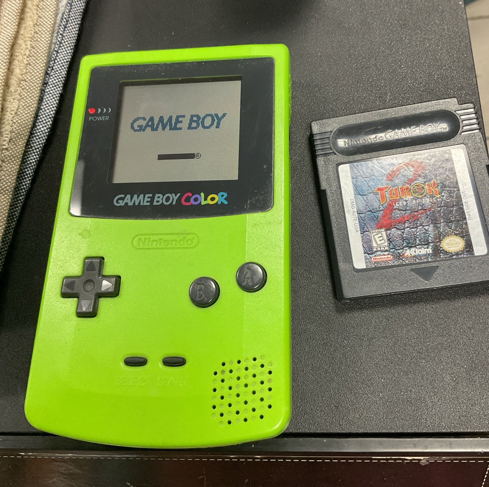 Nintendo Gameboy Boy Color Lime Green Console CGB-001 Tested & Working