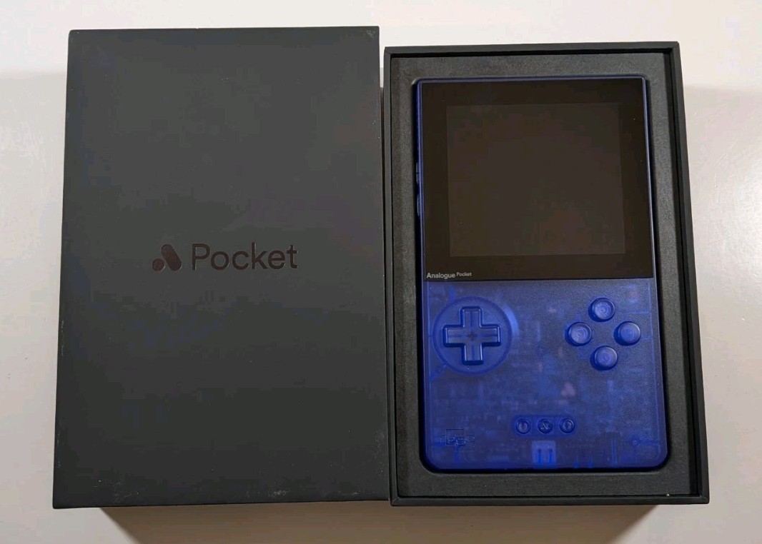 Analogue Pocket Transparent Blue Limited Edition Handheld System – SHIPS TODAY!