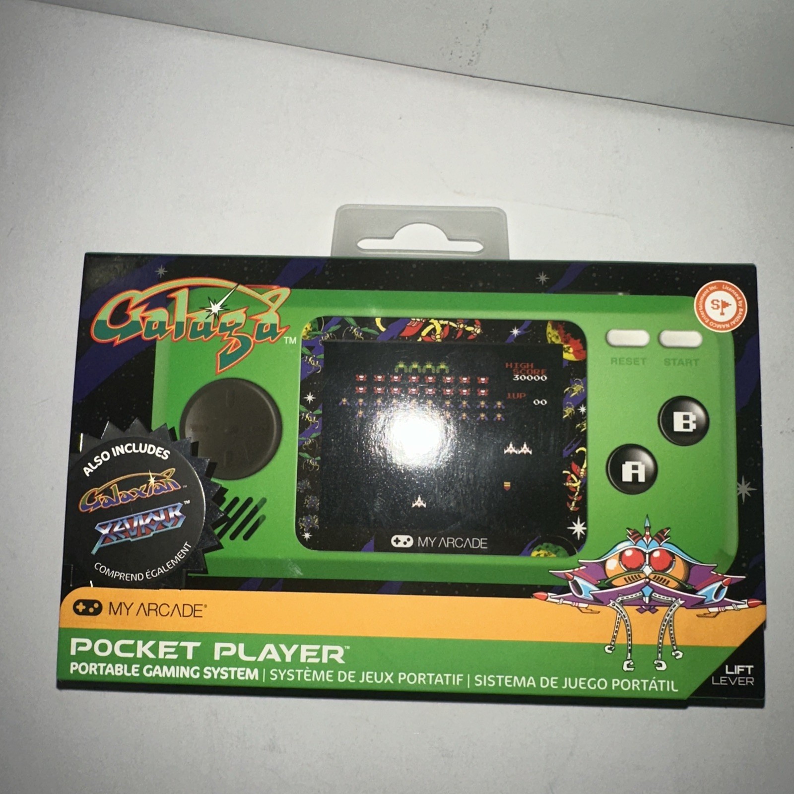 My Arcade GALAGA Pocket Player Portable Gaming System NEW SEALED Galaxian