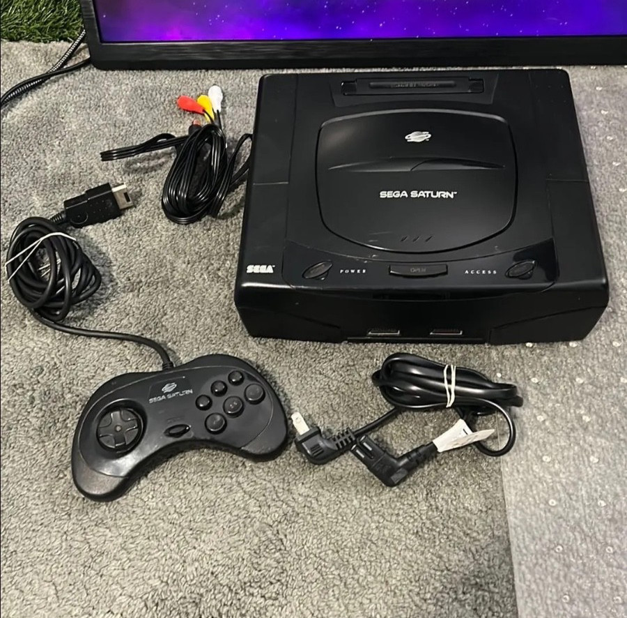 FULLY TESTED WORKING Sega Saturn Video Game Console System Black MK-80000