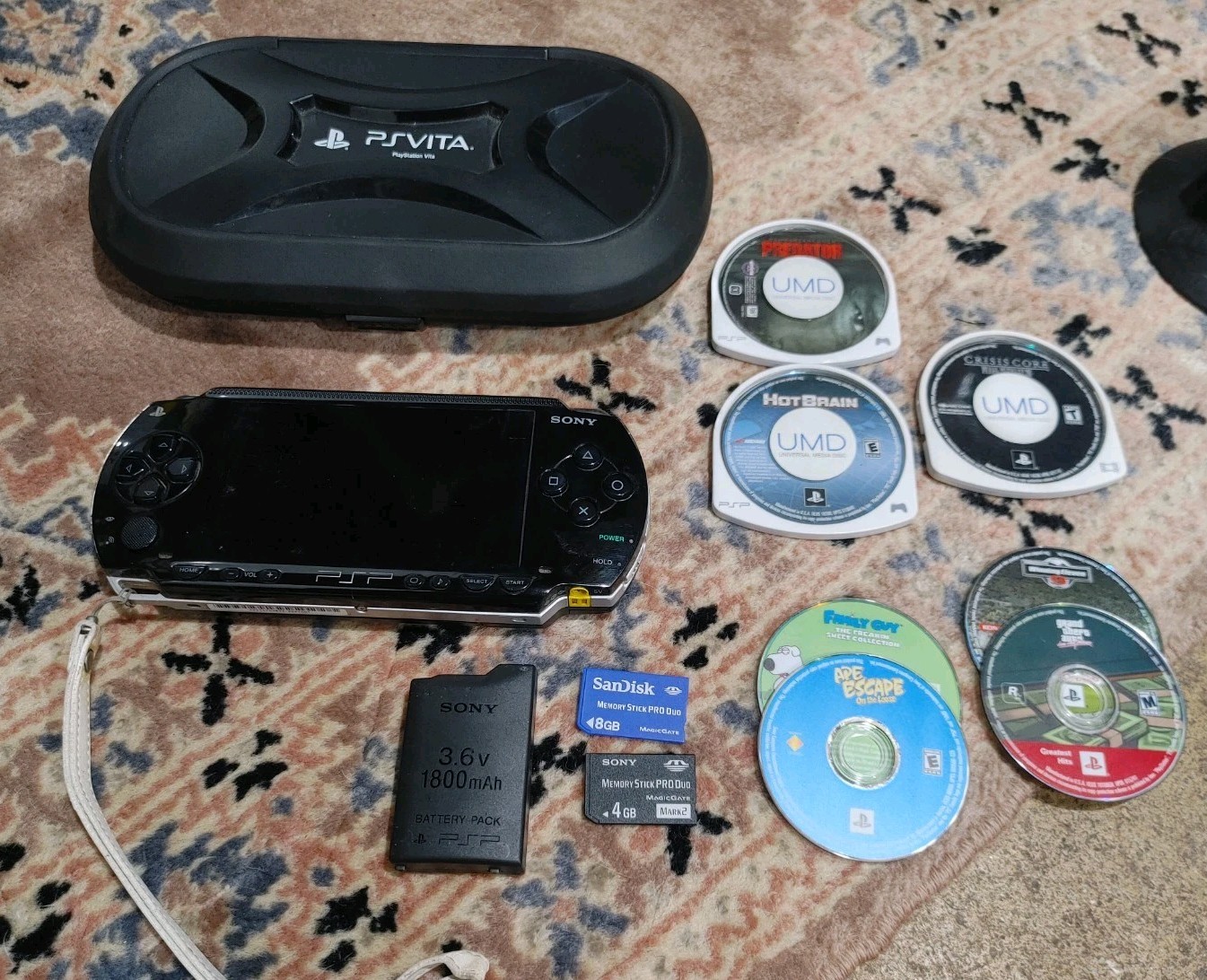 Sony PSP-1001 Black Handheld Console Bundle Tested