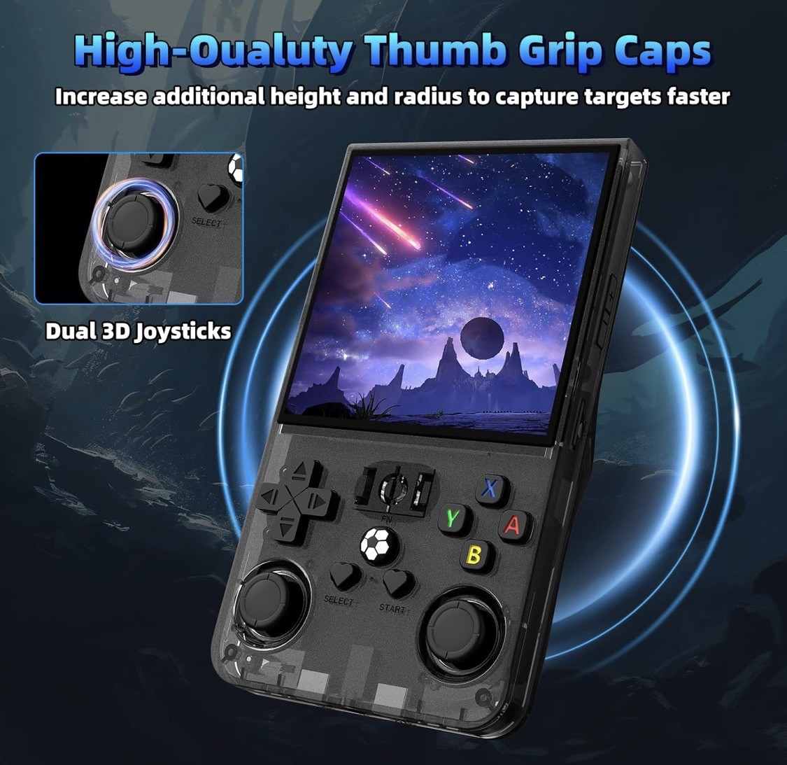 R36TMAX Retro Handheld Game Console, 4.0 Inch IPS HD Screen Retro Gaming