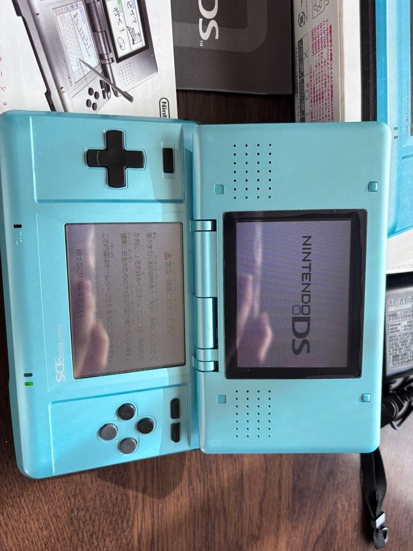 With Box Nintendo DS Console Accessories Turquoise Blue