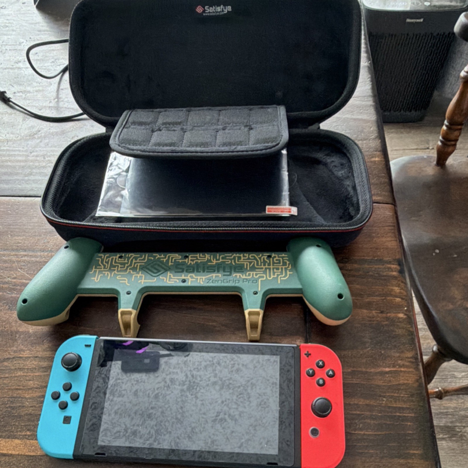 Nintendo Switch Black Red Blue Console with Joy-Cons, Case, 128GB microSD
