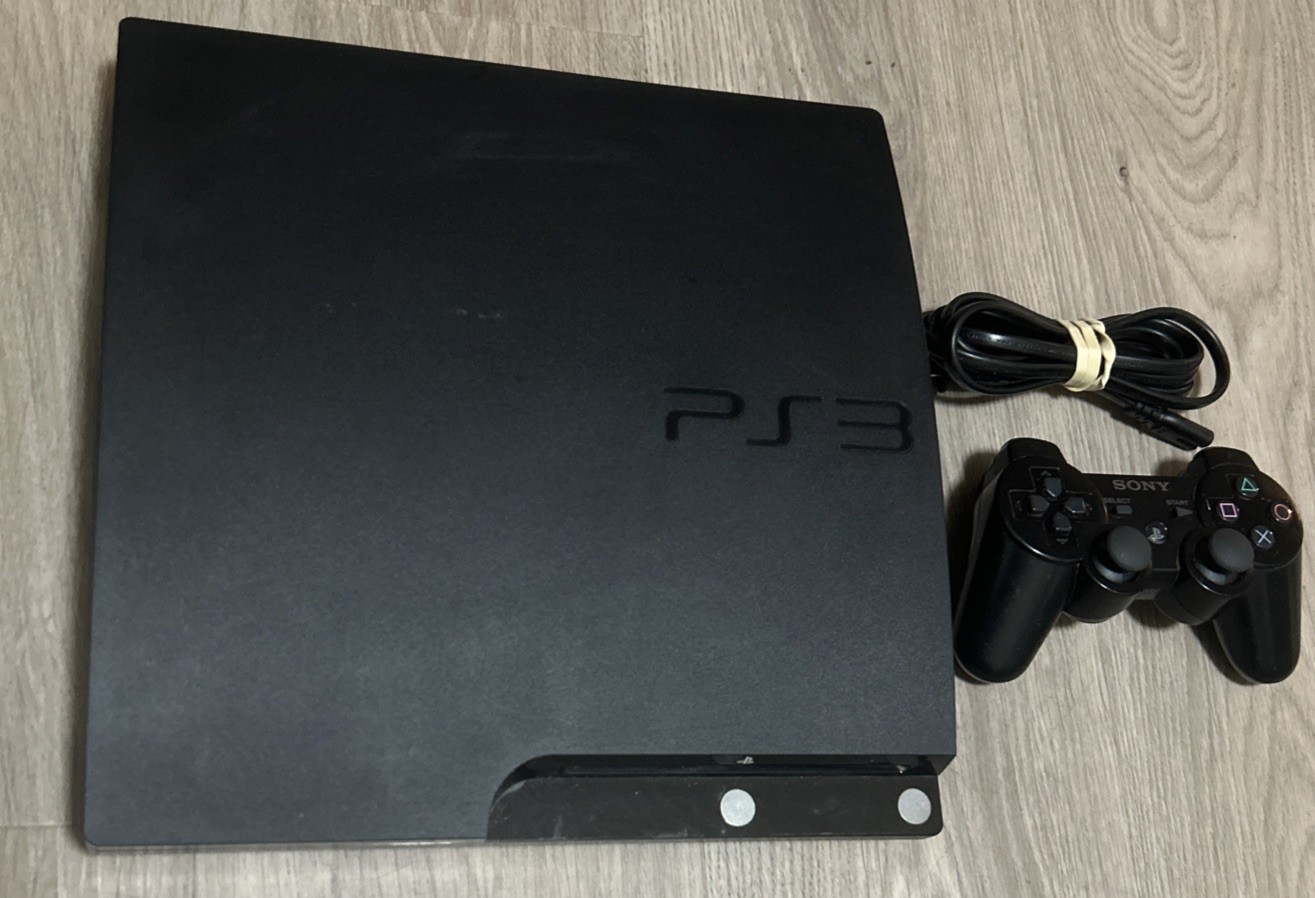 Sony PlayStation 3 PS3 Slim CECH-2001A Console And Controller Tested Working OEM
