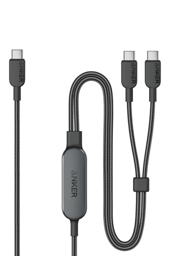 Anker USB-C to USB-C 2-in-1 Cable 140W Fast Charging USB 2.0 Compatible with