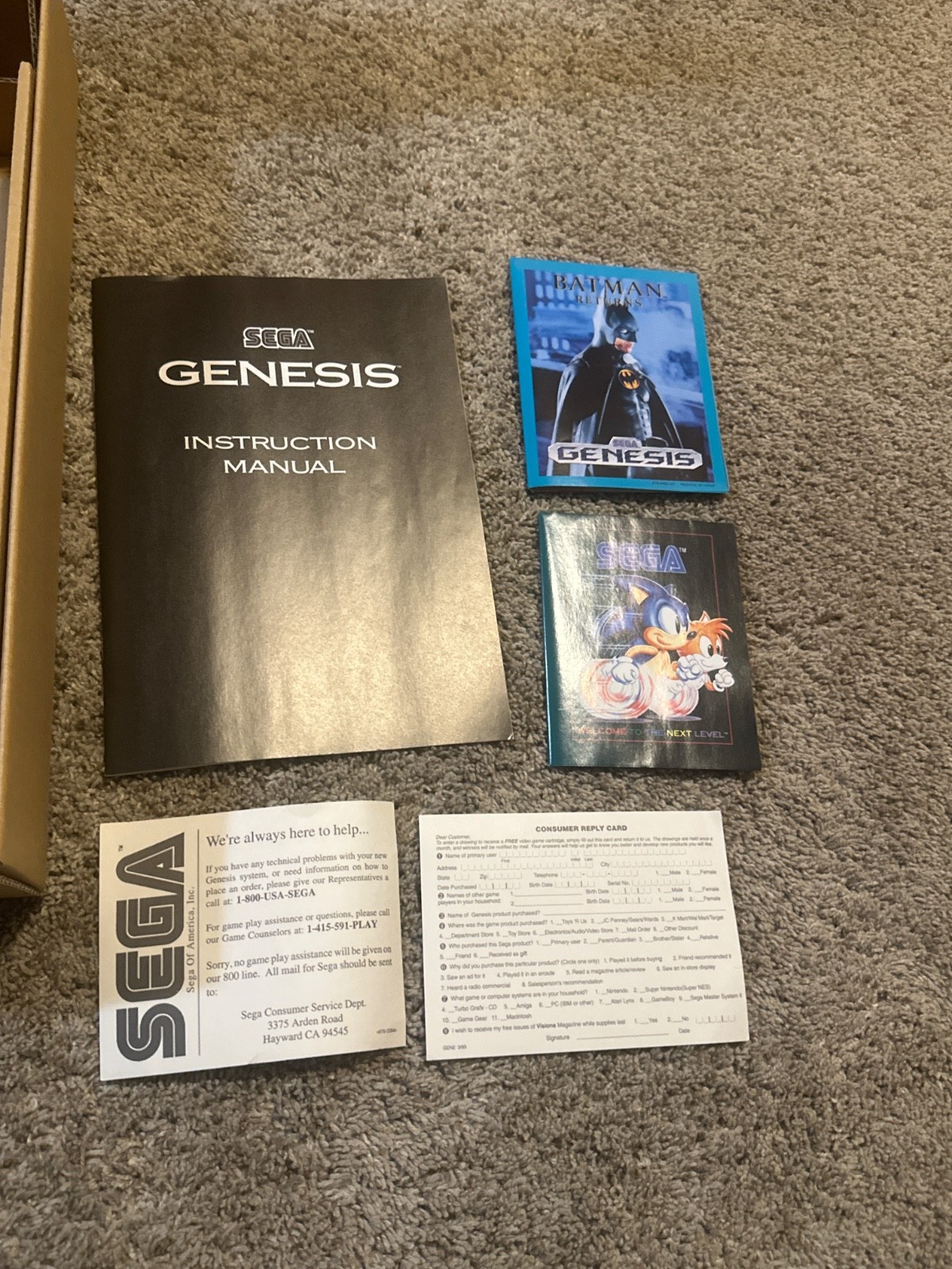 SEGA GENESIS Model MK-1631 Console Box ONLY w/ inserts + Case Protector READ!!!
