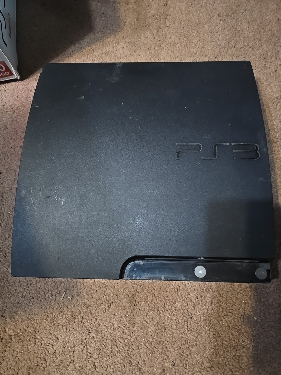PS3 Slim 160GB Console w/ Box TESTED — No Controller — As Is