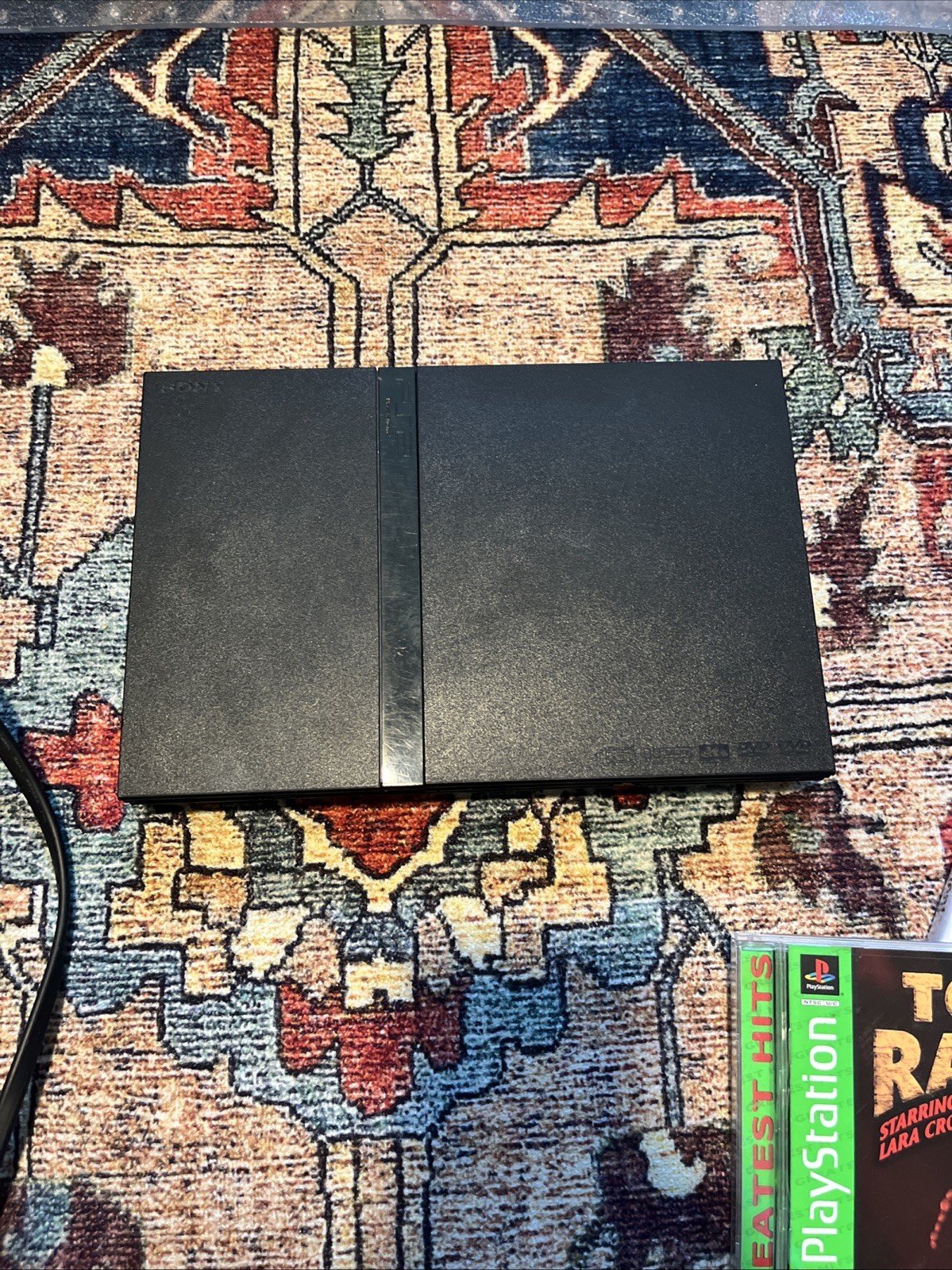 Sony PlayStation 2 Ps2 slim Bundle Controllers & 2 Games *missing AV Cable*