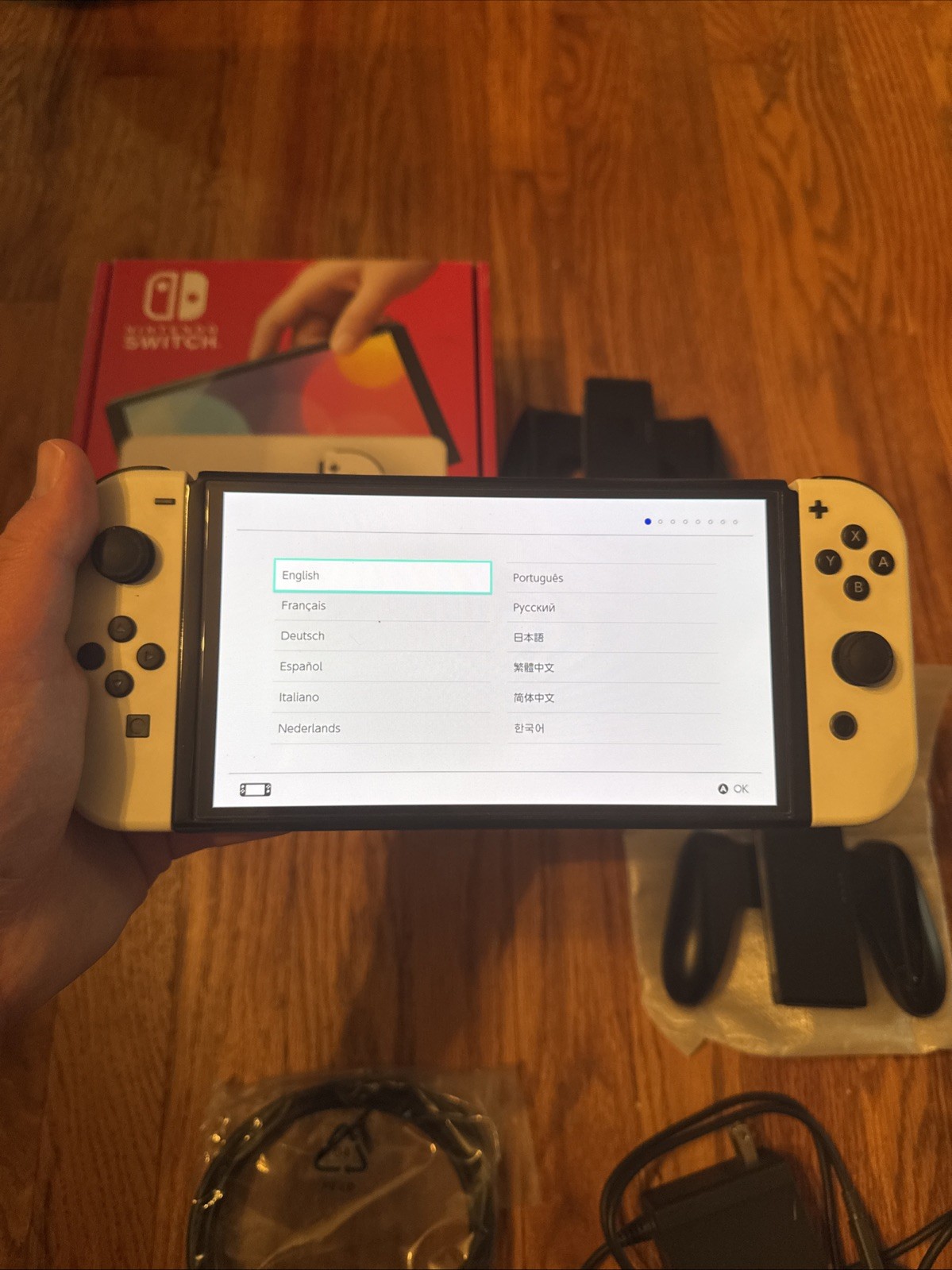 Nintendo Switch OLED Model Console OLED Display, White Joy-Con W/ Box PRISTINE!
