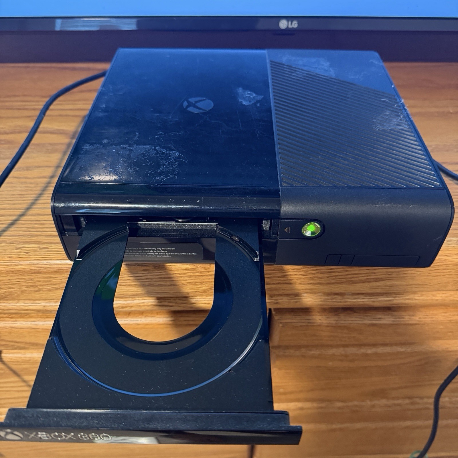 Xbox 360 E 1538 Console 250GB HDD Bundle W/ Controllers Games Cable Tested Works