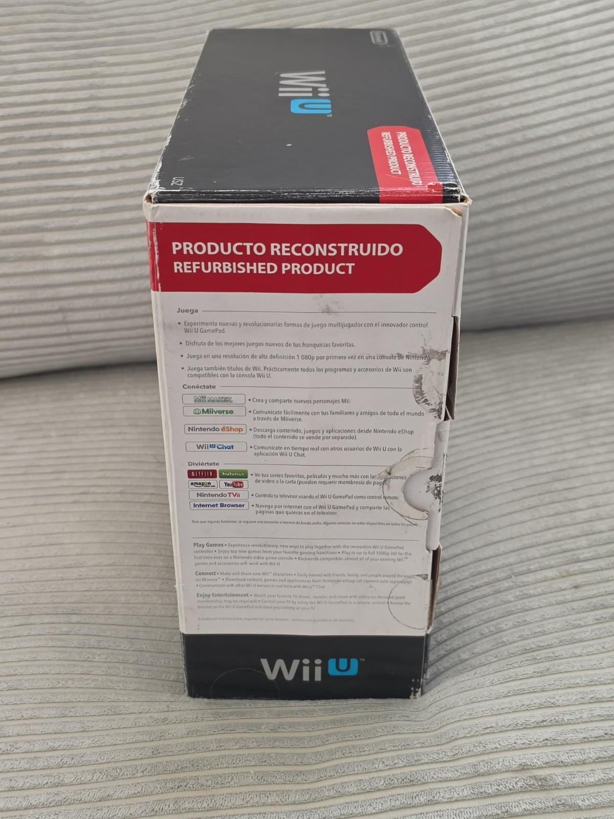 Rare HTF Nintendo Wii U Black 32GB Full Art Console Box Variant CIB Please Read