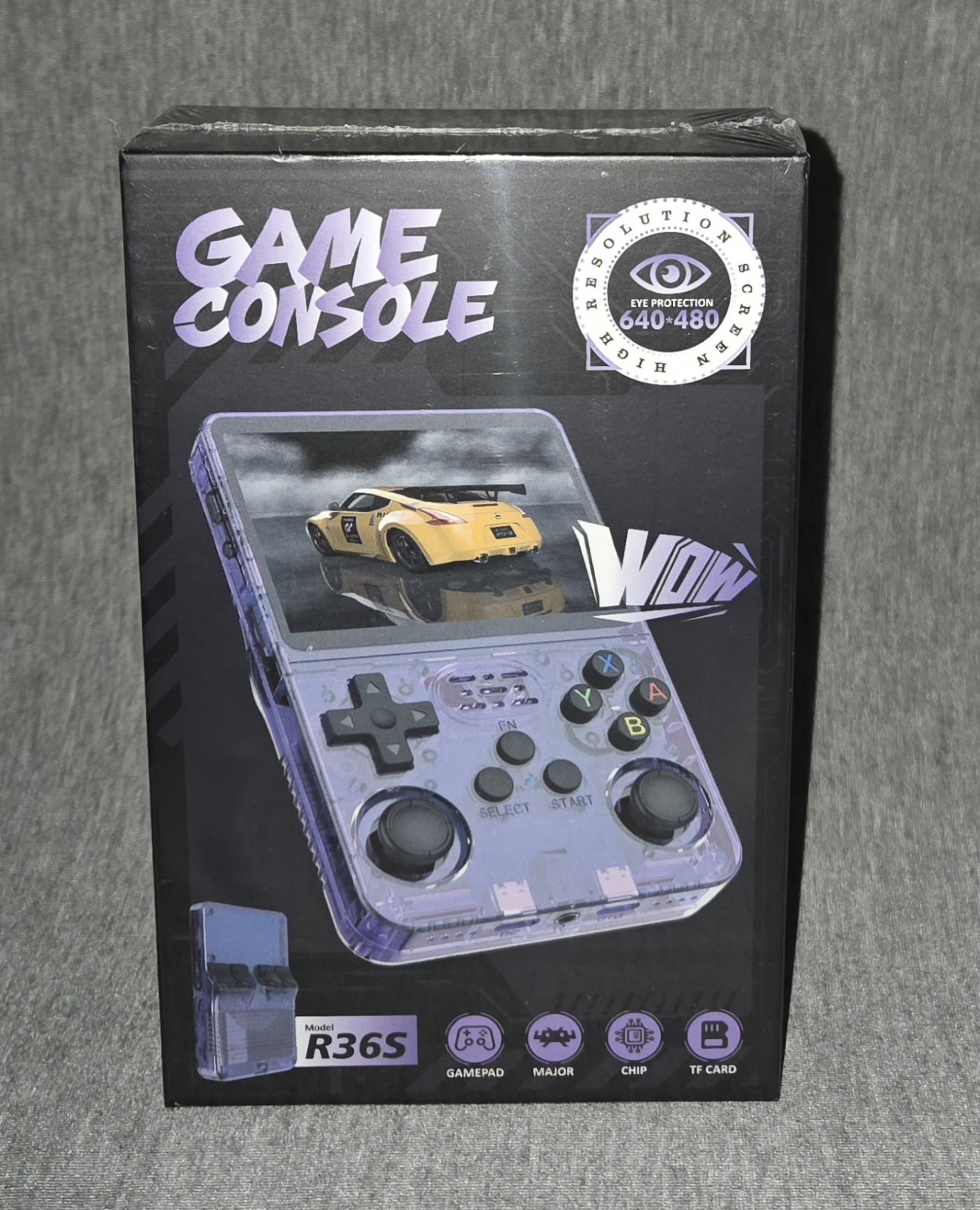 R36S Retro Handheld Game Console – 64GB – Blue – 10K+ Games – New in Box