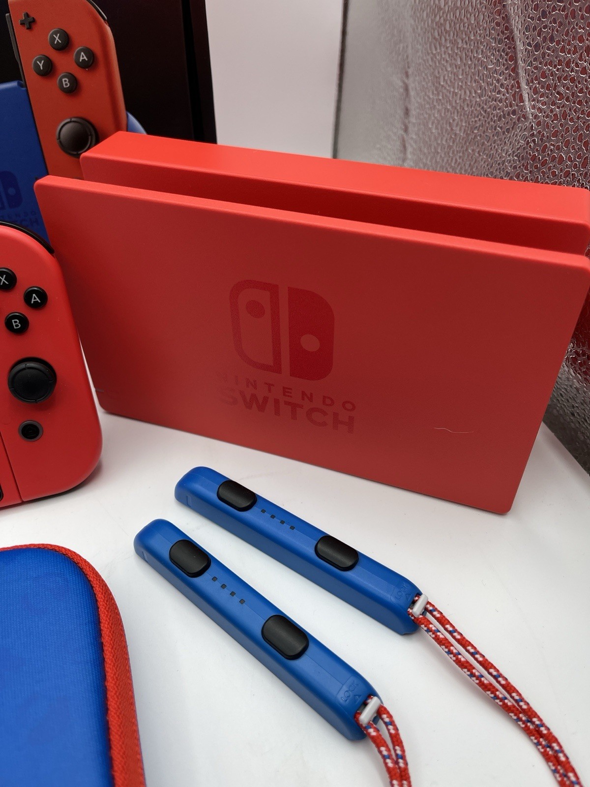 Nintendo Switch Mario Red & Blue Edition Console Barely Used Complete In Box
