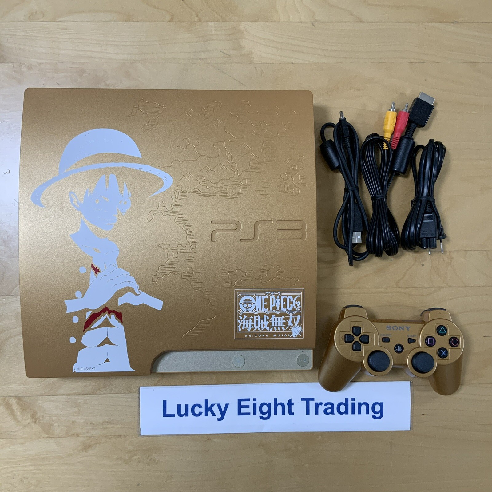 PS3 One Piece GOLD EDITION 320GB Console Full Accessories Sony [CC]