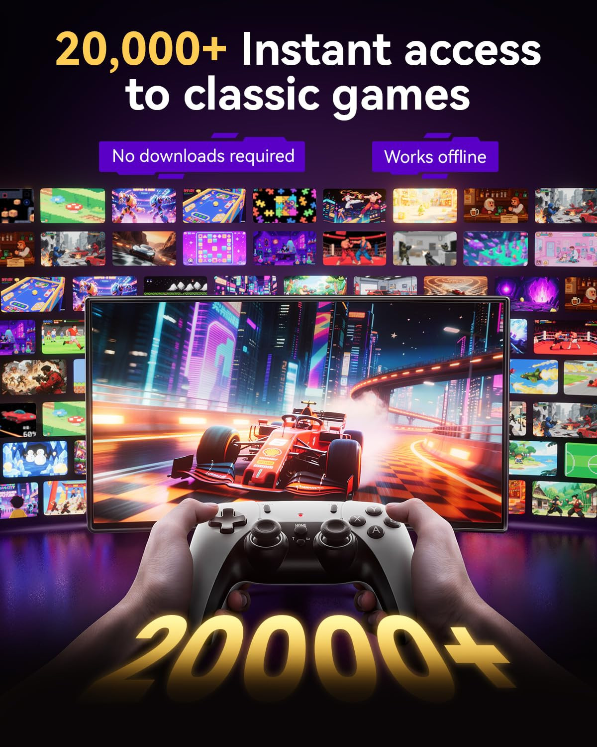 2026 Upgraded Retro Gaming Console, Retro Game Stick, 4K HD HDMI TV Game Stick,