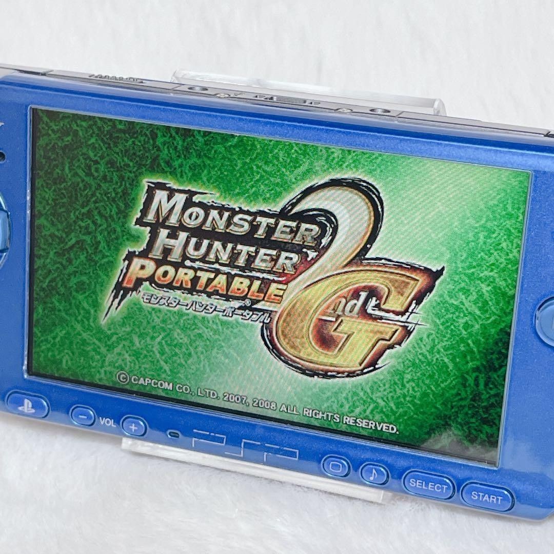 PSP 3000 Vibrant Blue Custom Glass Screen NTSC-J Japan Import Excellent