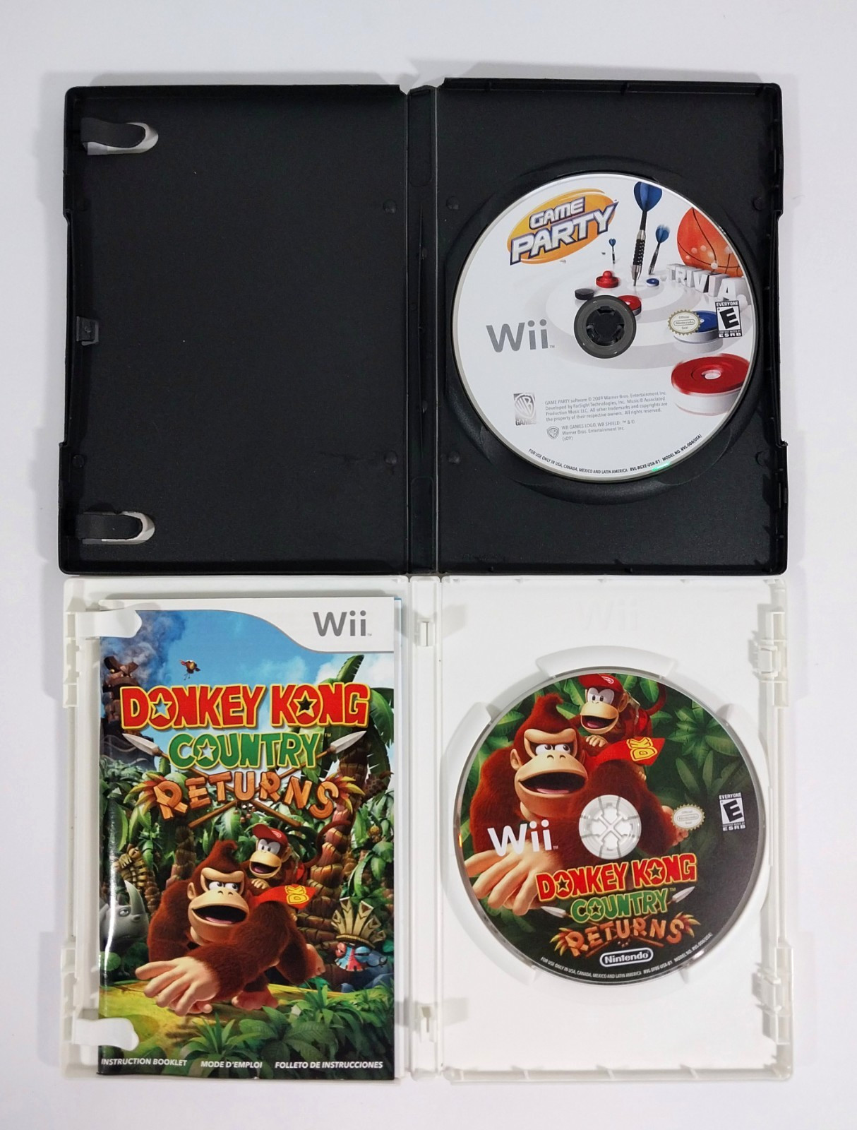 Nintendo Wii Gaming Console Bundle 1 Remote 1 Racing Wheel 7 Games