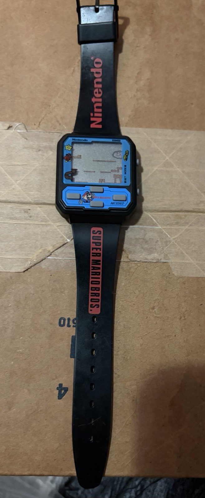 1989 Nintendo Super Mario Bros. Nelsonic Watch. UNTESTED.