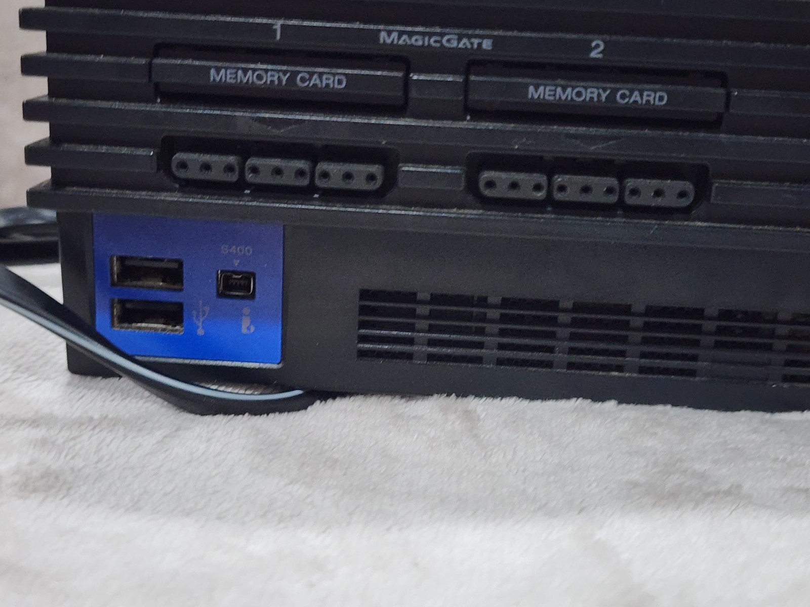 Sony PlayStation 2 PS2 Black Console 2 Controller Cable Untested PLEASE READ