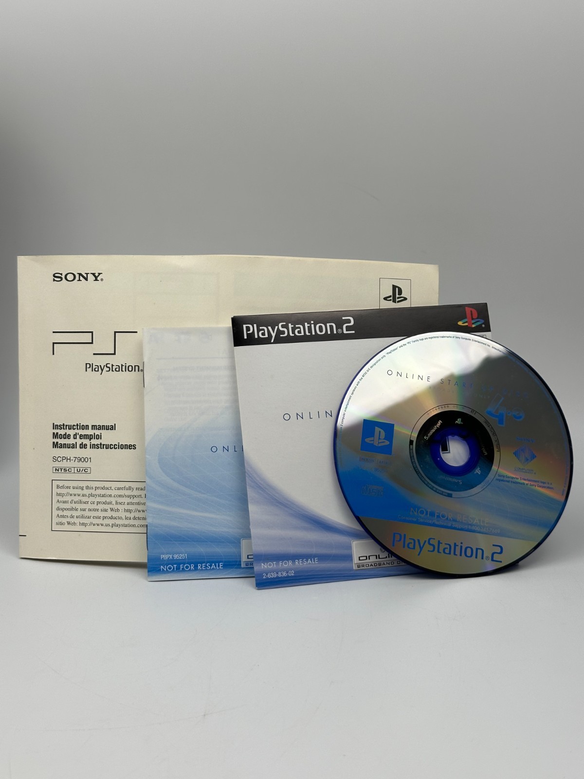 Sony PlayStation 2 Slim Satin Silver CIB Console with memory card