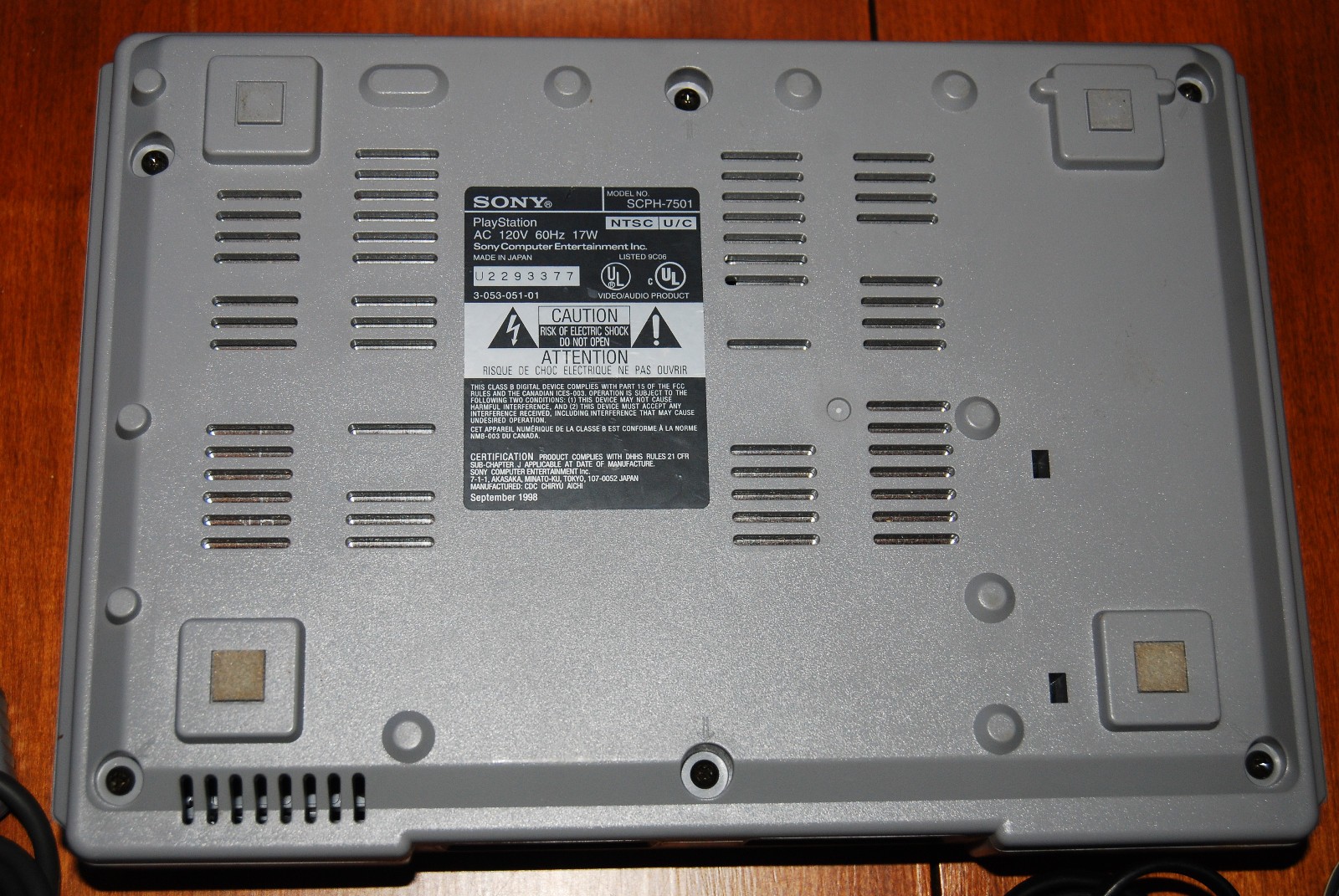 Sony PS1 PlayStation Console SCPH-7501 w/ SCPH-1200 Controller – Tested Working