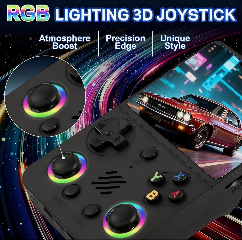 RG36PRO Retro Video Game Console – Support 30000+Classic Games, 64G TF Card,…