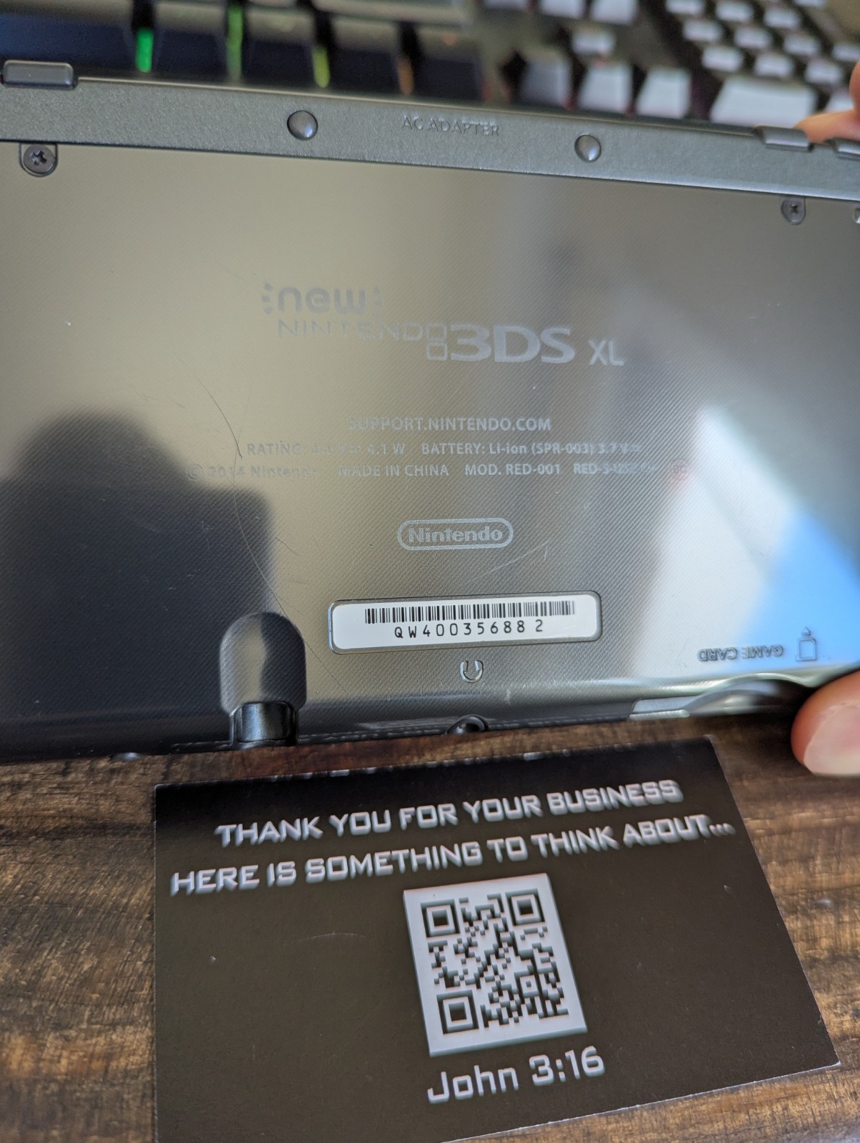 Nintendo New 3DS XL Black Console Dead Pixel Spot