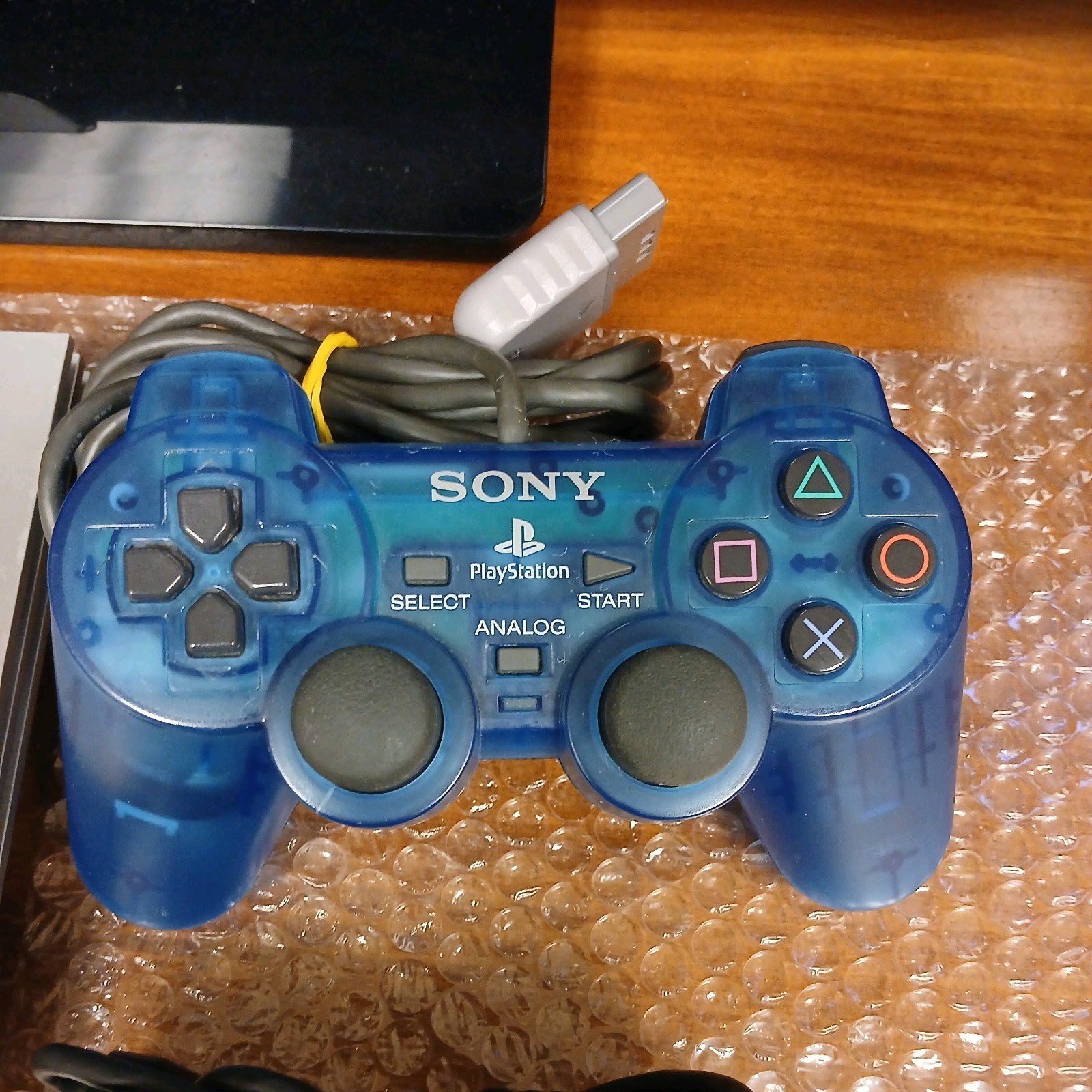 Sony PlayStation 2 Slim Silver SCPH-79001 w/ 2 Controllers, Cables, Memory card.