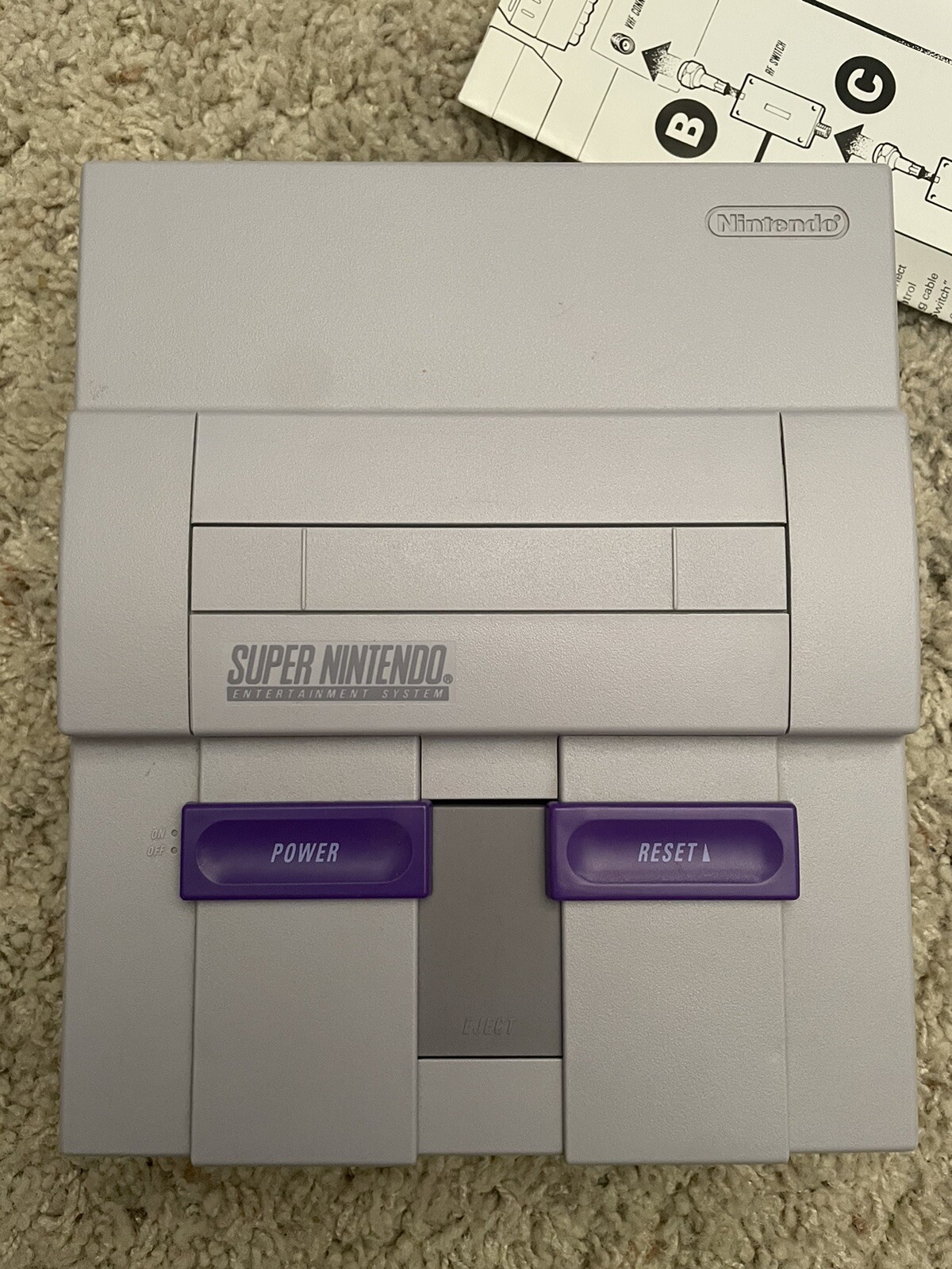 Super Nintendo SNES Console Super Mario World/Mario All Stars Box CIB
